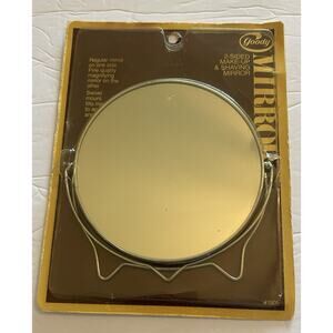 NOS Vintage 1981 Goody 2 Sided Make-up & Shaving Mirror Korea